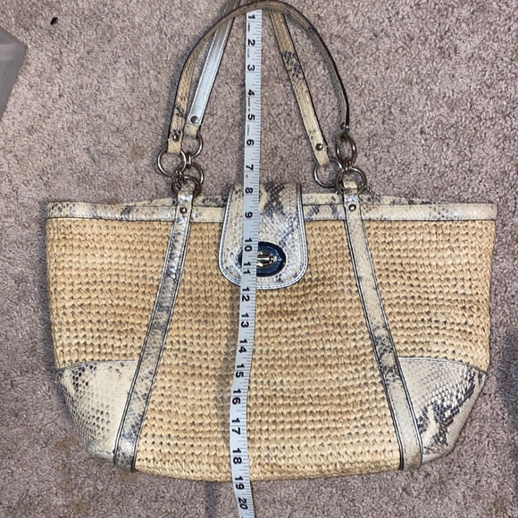 COACH STRAW NATURAL BAG 17”x10”x6”, Large Tote, Gorgeous!🔥 - Picture 13 of 17